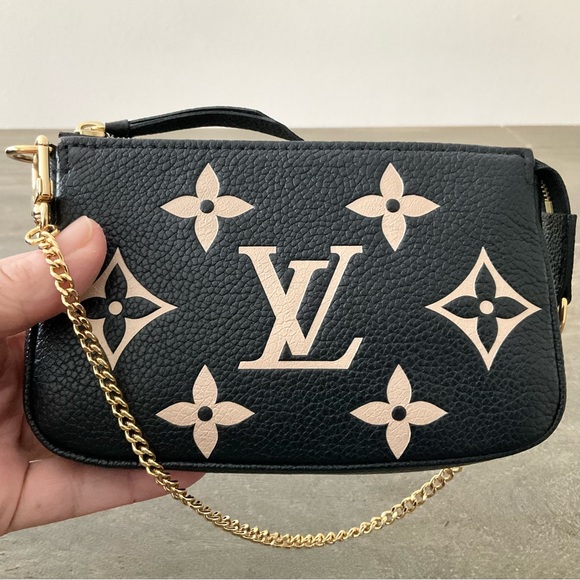 Louis Vuitton Handbags - Louis Vuitton Pochette Empriente Leather Bicolor Mini Accessories Pouch